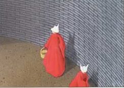 The cover of "The Handmaid's Tale" by Margaret Atwood, first published in 1985.