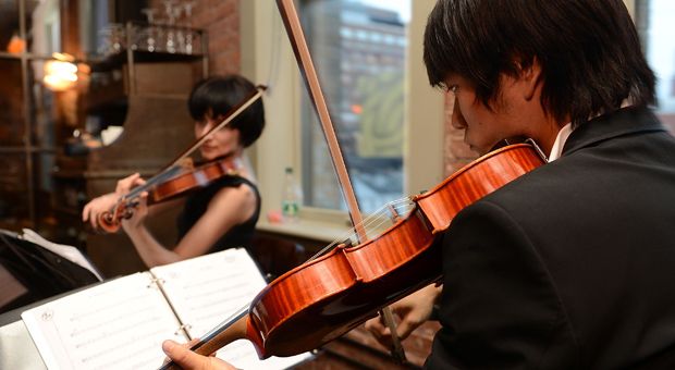 Musicians perform classical music at the 'Fifty Shades Of Grey' - The Classical Album Launch Event at Soho House on September 17, 2012 in New York City. 
