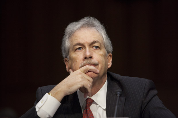 William Burns listens during his testimony during a Senate Foreign Relations Committee hearing in 2012 in Washington, D.C.   