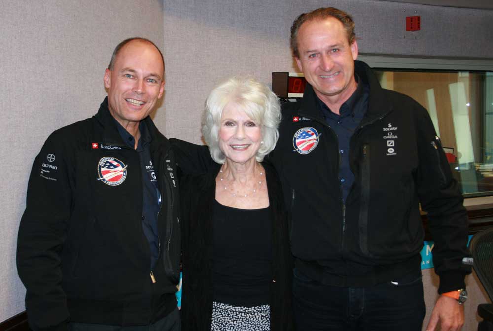 Diane and the pilots of Solar Impulse pose after our June 2013 show.