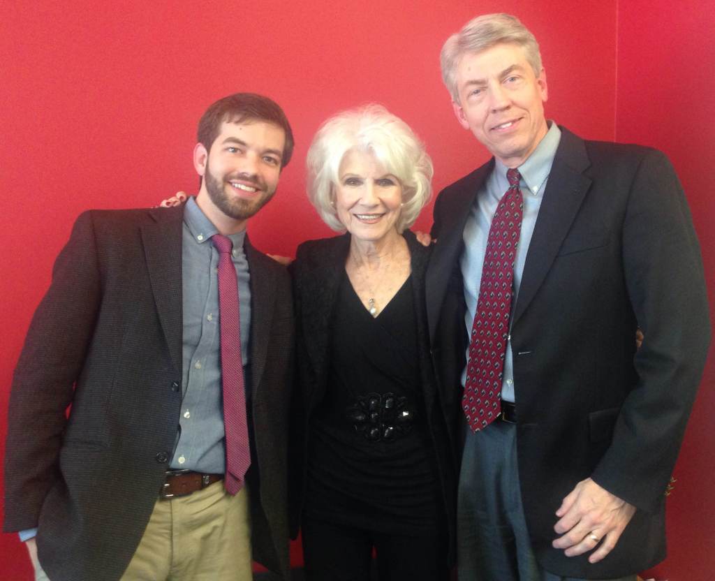 Matthew Vines, Diane and Monte Vines after the April 2 show.