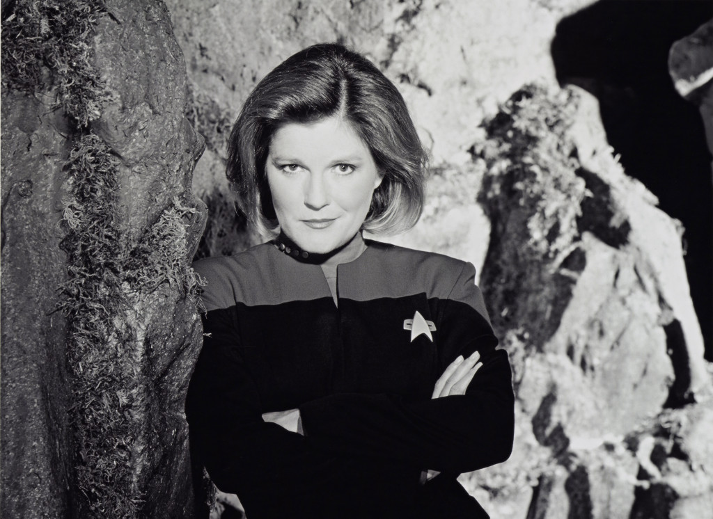 Kate Mulgrew as Captain Janeway on Star Trek. 