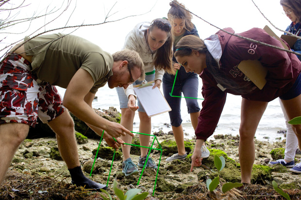 From left to right: Citizen scientists at the Harbor Branch of the Oceanographic Institute in Fort Pierce, Florida.