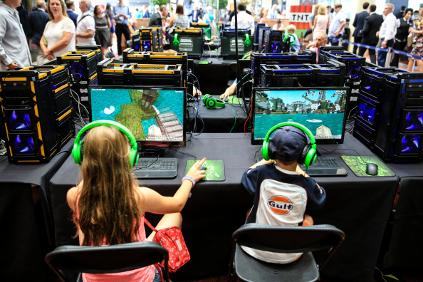 Children compete in a Minecraft tournament in Ascot, England in 2014.