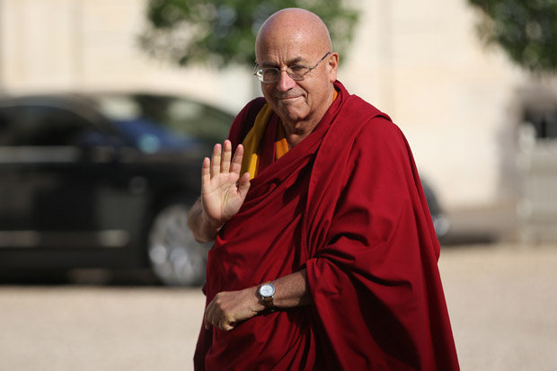 French Buddhist monk Matthieu Ricard arrives  at the Elysee presidential Palace in Paris. 