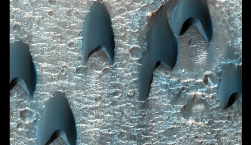11. Martian Dunes Flying in Formation