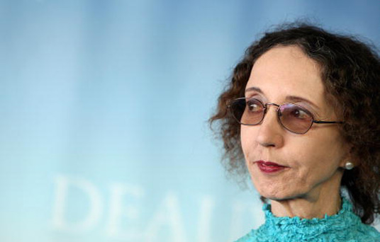 Joyce Carol Oates poses during a photocall in 2011 at the 36th American Film Festival, in Deauville, northwestern France.