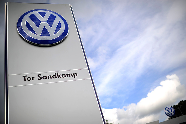 The main entrance gate at Volkswagen production plant on September 23, 2015 in Wolfsburg, Germany. 