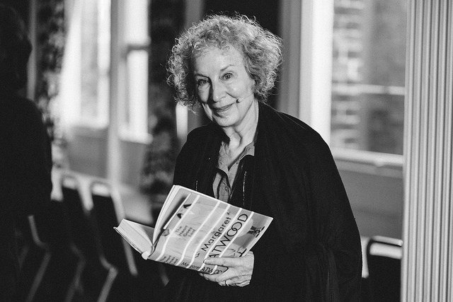 Atwood at a reading in Cambridge, England, in September.
