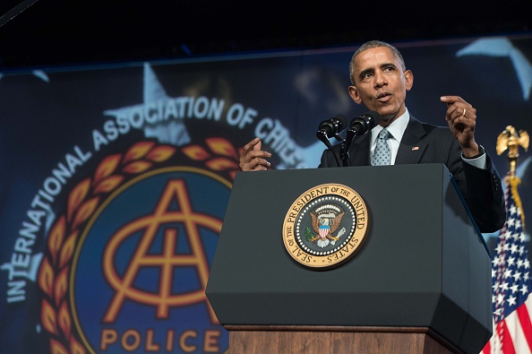 Obama speaks Tuesday at the International Association of Chiefs of Police Annual Conference and Exposition in Chicago.
