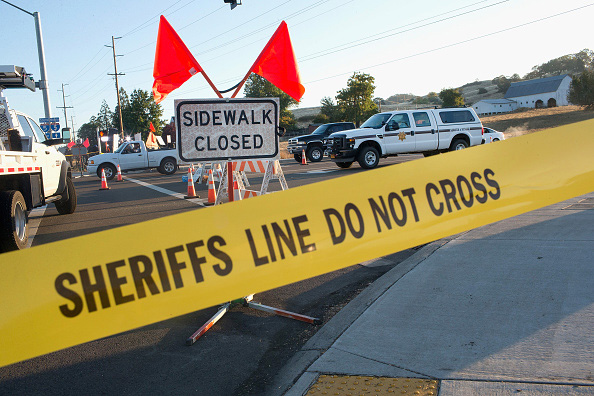 Crime scene tape limits access Oct. 2 to Umpqua Community College in Roseburg, Oregon. 