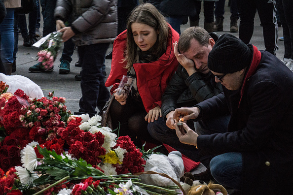 People at mourn Nov. 1 at St. Petersburg's Pulkovo Airport for the victims of the Russian airliner crash in Egypt's Sinai desert. 