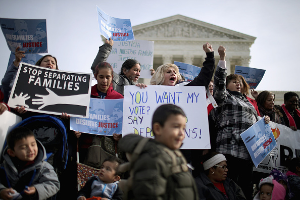 Demonstrators gather Jan. 15 for a rally outside the Supreme Court organized by the immigration advocacy group CASA.