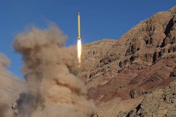 A long-range Qadr ballistic missile is launched in the Alborz mountain range in northern Iran on March 9. Iran said its armed forces had fired two more ballistic missiles as it continued tests in defiance of U.S. warnings.