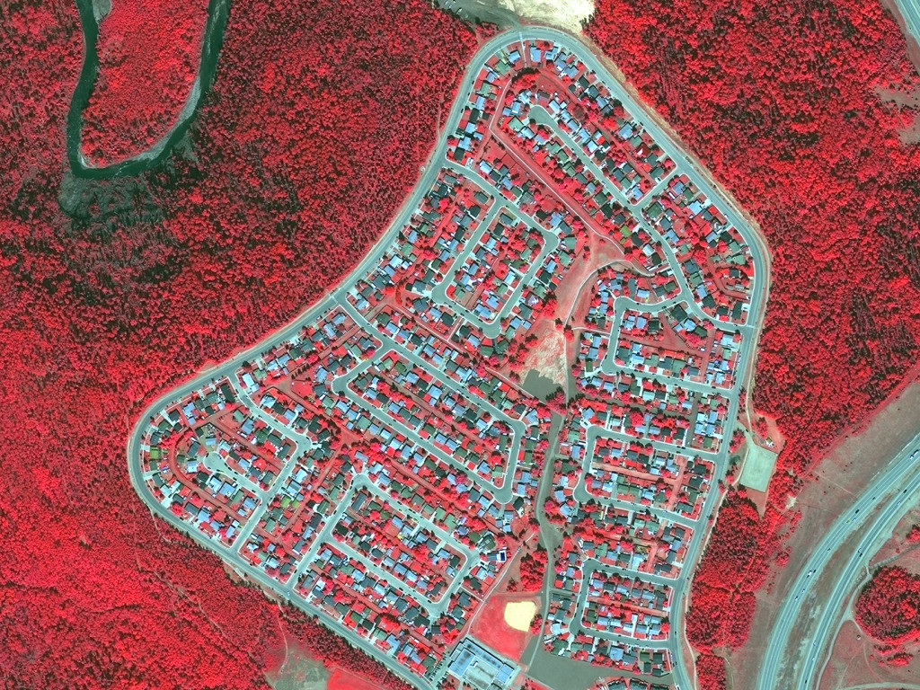 Wildfires in Alberta, Canada are seen from DigitalGlobe's satellite imagery. 
