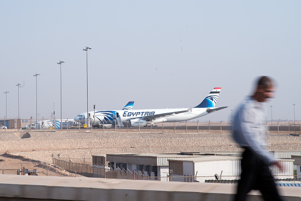 Travelers come and go from terminal 3 at the Cairo International Airport on May 19 in Cairo, Egypt. Officials are continuing investigation into the crash of an Egypt Air flight from Paris on Thursday.