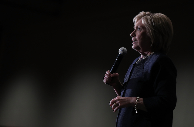 Democratic presidential candidate and former Secretary of State Hillary Clinton speaks during a campaign event May 26 at Parkside Hall  in San Jose, California.