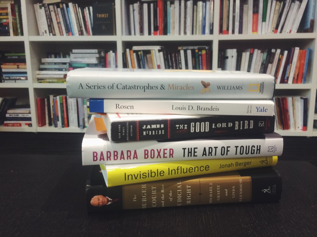 A selection of the books we'll be talking about in June.