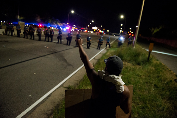 Protestors shut down Highway I-94 on July 9 in St. Paul, Minnesota.