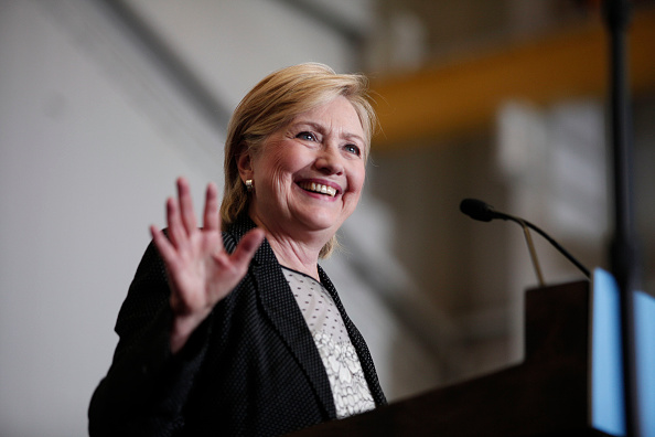 Democratic presidential nominee Hillary Clinton delivers a speech on the U.S, economy August 11 in Warren, Michigan.