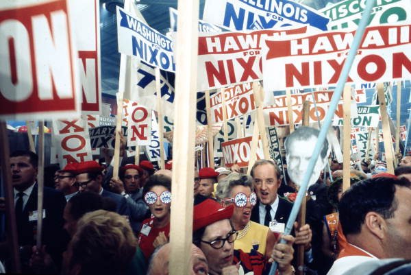 Nixon supporters at the 1968 Republican National Convention.