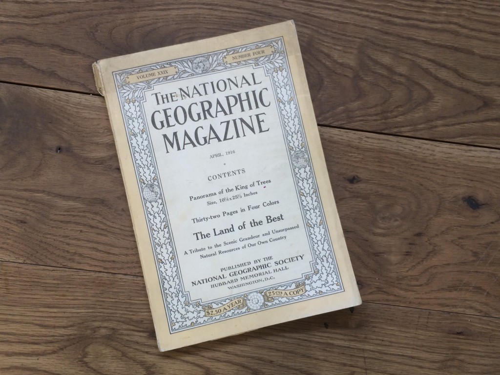 The April 1916 issue of National Geographic.