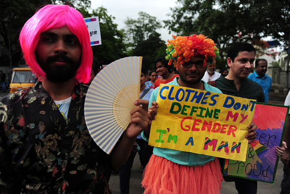 Indian members of the LGBT community take part in a pride parade on June 26.
