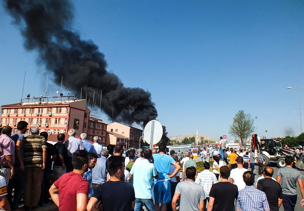 Early August 18, a car bomb blew up at police headquarters in the Turkish city of Elazig, killing five people (including three police) and injuring more than 200 people. The force of the blast left the building largely in ruins and turned nearby vehicles into blackened, mangled wrecks.