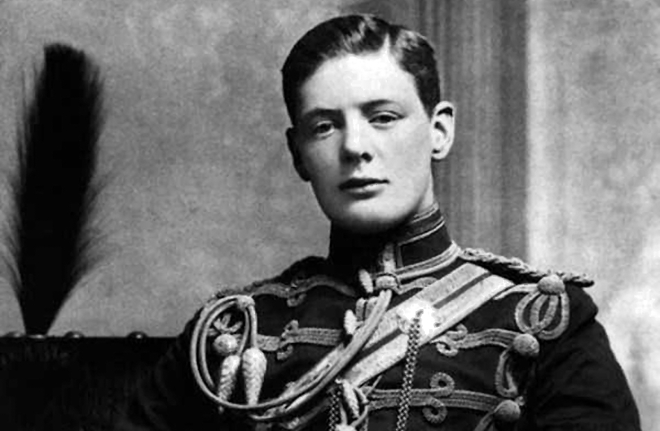 Winston Churchill in military uniform in 1895.