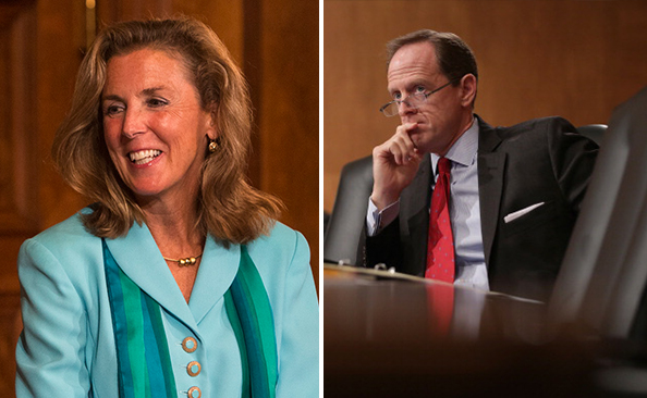 Katie McGinty (L) is running against incumbent Senator Pat Toomey (R) in Pennsylvania.