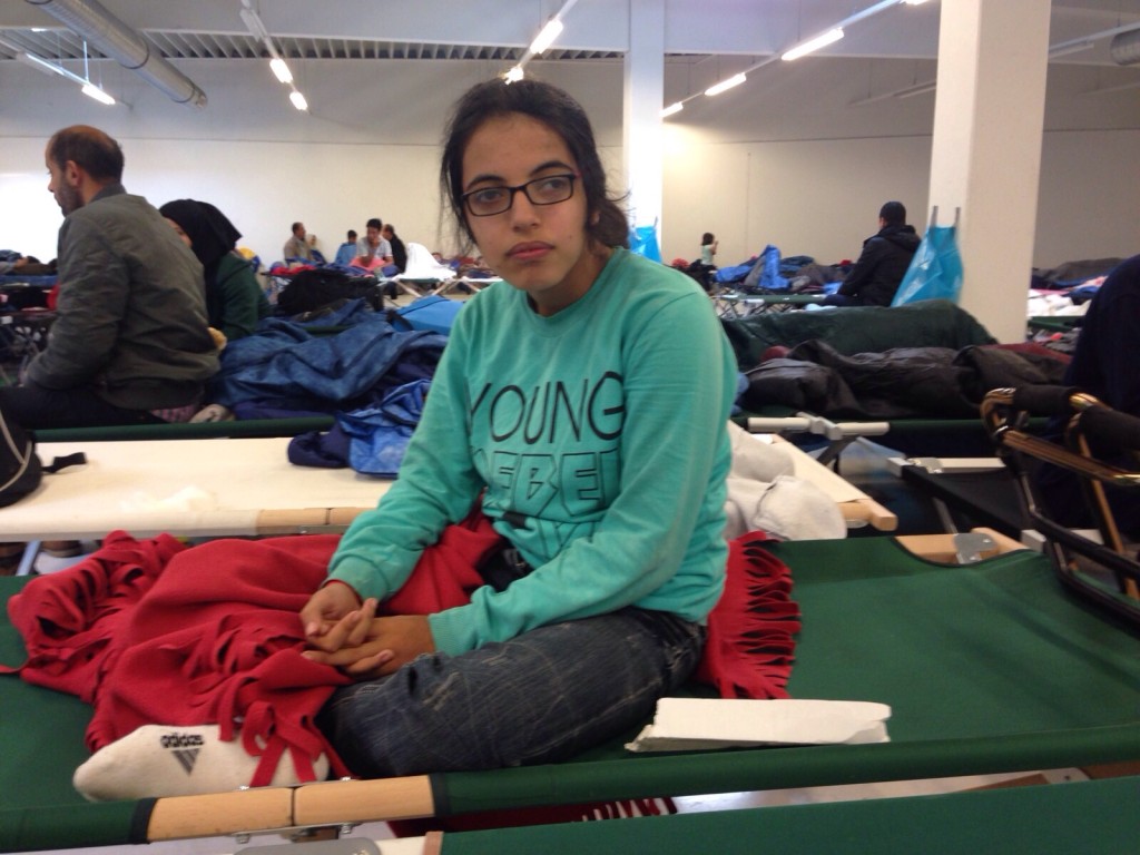 Nujeen Mustafa at a refugee center in Germany.
