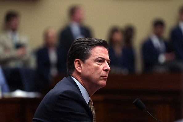 FBI Director James Comey testifies on July 7, 2016 ,on Capitol Hill to a State Department oversight committee focusing on the FBI's recommendation not to prosecute Democratic presidential candidate Hillary Clinton for maintaining a private email server during her time as Secretary of State. 