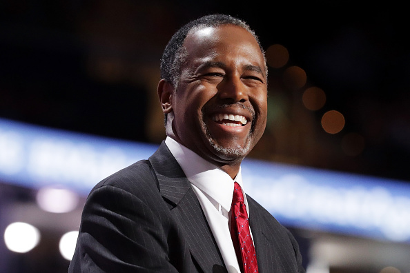 Ben Carson speaks July 19, 2016 on the second day of the Republican National Convention in Cleveland, Ohio.
