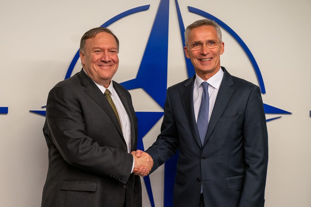 U.S. Secretary of State Mike Pompeo meets with NATO Secretary General Jens Stoltenberg, in Brussels, Belgium, October 18, 2019. Pompeo has been accused of marginalizing career diplomats in favor of political appointees.