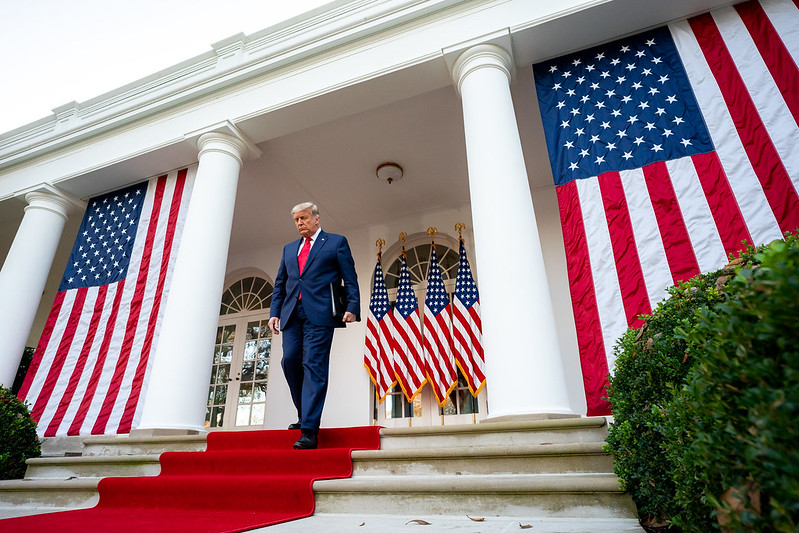 President Donald Trump last Friday in the Rose Garden of the White House.