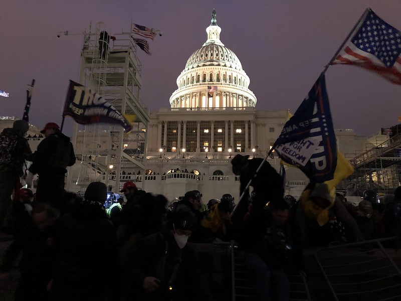 The U.S. Capitol after Trump rioters stormed the building earlier in the day. 