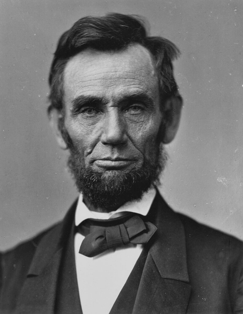 A portrait of President Abraham Lincoln taken on November 8, 1863, eleven days before his famed Gettysburg Address.