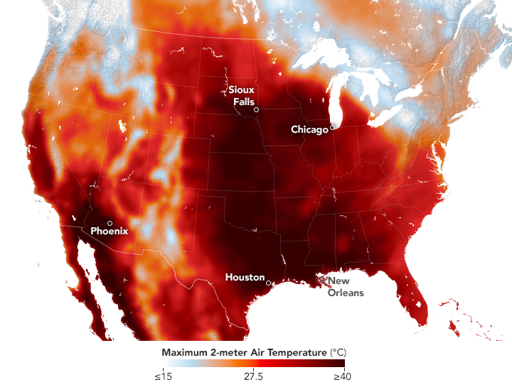 An image of last week's heat dome that sent temperatures soaring across the United States. Jeff Goodell says that climate change will make heat domes more common and more unpredictable. 