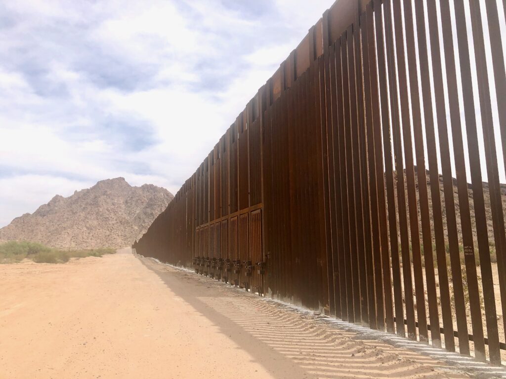 A segment of the border wall in Arizona. 