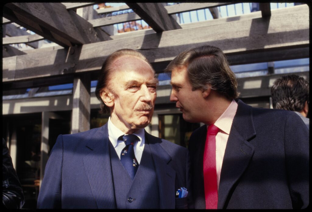 Donald Trump with his father, Fred Trump Sr., in 1986. In 1991 the elder Trump was diagnosed with Alzheimer's Disease. 