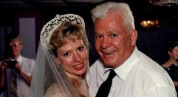 Barbara Mancini with her father, Joe Yourshaw.
