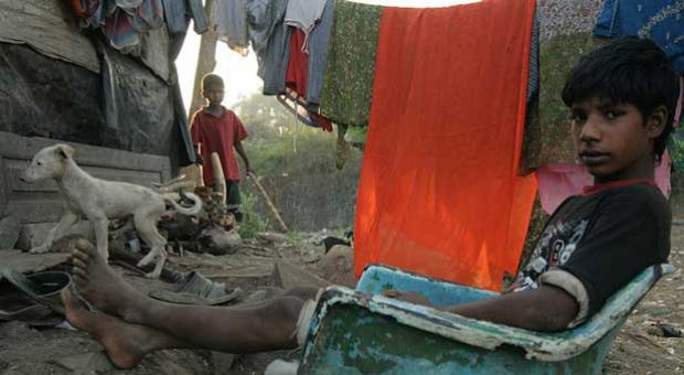 Children in Annawadi, the Mumbai slum that is the focus of Katherine Boo's "Behind the Beautiful Forevers." 
