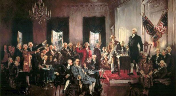 Scene at the Signing of the Constitution of the United States, by Howard Chandler Christy