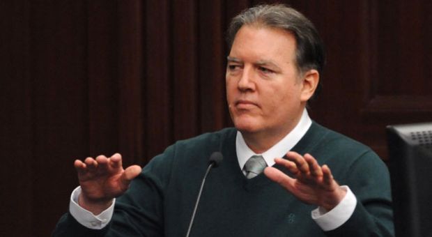 Michael Dunn, takes the stand in his own defense during his trial in Jacksonville, Fla., Tuesday, Feb. 11, 2014. Dunn is charged with fatally shooting 17-year-old Jordan Davis after an argument over loud music outside a Jacksonville, Fla. convenient story in 2012.