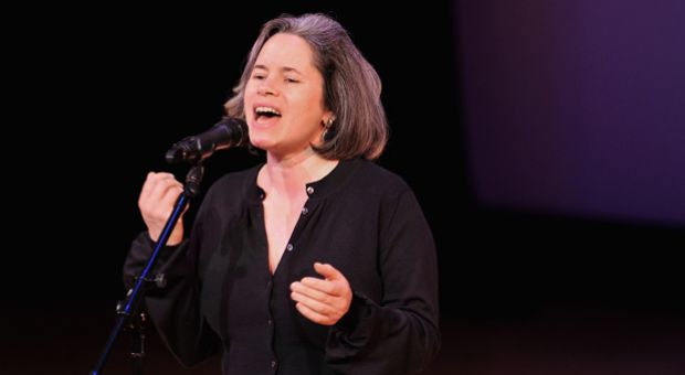Musician Natalie Merchant performing onstage during the Equality Now 20th Anniversary Fundraiser Event in New York City.  