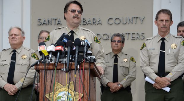 Santa Barbara County Sheriff Bill Brown speaks at a press conference regarding murder suspect Elliot Rodger in Goleta, California. Rodger, 22, went on a deadly rampage in Isla Vista near the University of California at Santa Barbara campus.
