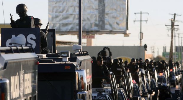 Police forces in Ciudad Jaurez, March 2009.