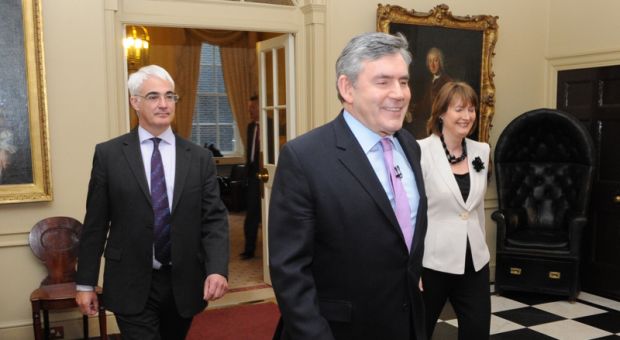 Gordon Brown in April, just before announcing the date of the General Election 