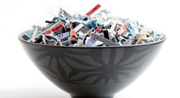 Shredded credit cards