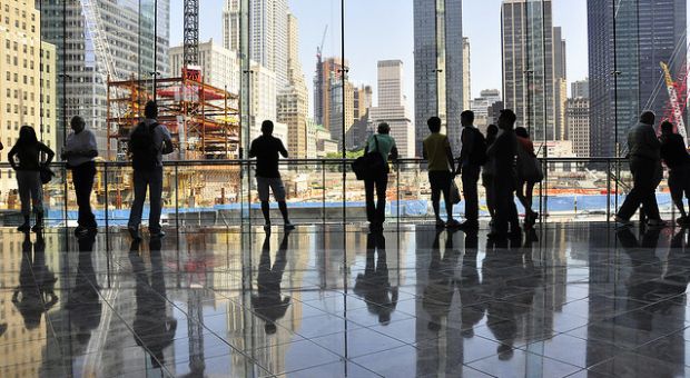 A view of Ground Zero in lower Manhattan